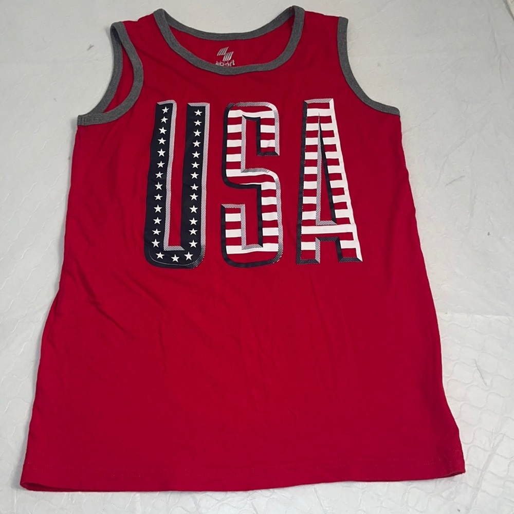 The Children’s Place USA red white blue tank top 14